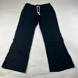 Roxy Black Linen Blend Wide Leg Lounge Pant XL